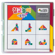 원목 칠교놀이 - 케이스 도안 포함, 1개