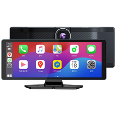 쿼드아이 차량 무선 안드로이드 오토 올인원 카플레이 모니터 네비게이션, C10 (블랙박스형)+64GB SD