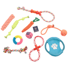 DING DONG PET 趣味紅蘿蔔線團寵物玩具10件組, 混色, 1套