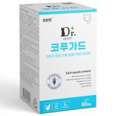 냐옹닥터 코푸가드 고양이 호흡기 영양제 면역력 기관지협착 기침 허피스 감기 보조제, 60정, 호흡기/기관지, 1개