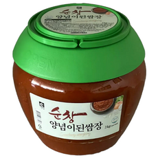 기픈샘 순창 양념이 된 쌈장 2kg 고깃집쌈장 순대막장, 1개
