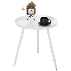 체리닷컴 인테리어 원형 간이 사이드테이블, 화이트