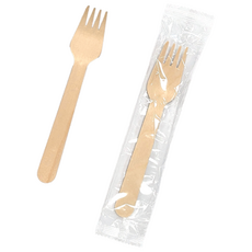 원바이 OPP 우드포크 개별포장 160mm 100개, 1세트, 100개입