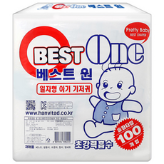 베스트 원 테이프형 일자형 기저귀, 신생아용(NB), 100매