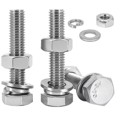 M6 스텐 SUS 육각볼트 너트 와샤 세트 소량묶음, 50개, 40mm