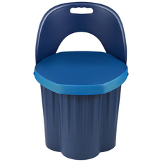 천하퍼니처 국내생산 빅사이즈 육각 등받이형 고기집 옷보관 식당의자, 육각(블루), 1개