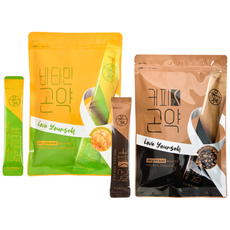 대신곤약 곤약젤리 스틱 간식 비타민 커피 2가지맛, 1세트, 300g