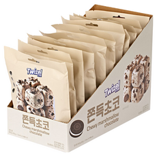 트위젤 쫀득쿠키 마시멜로우 디저트 캔디 간식 쫀득초코 쫀득딸기 80g X 12개입, 쫀득쿠키 초코맛 1set, 12개
