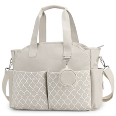 퓨어몰링 보온 보냉 캔버스 기저귀 가방 대형 방수 출산 에코백, 그레이