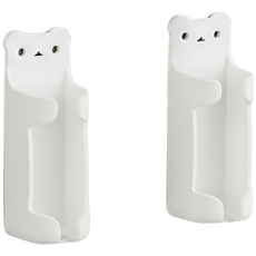 홈앤하비 곰돌이 칫솔거치대 전동 일반 칫솔 꽂이, 1개, 곰모양화이트