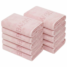배이치노 먼지없는 부드러운 호텔수건 150g 고급 수건, 10개, 베이비핑크