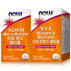 NOW Foods 男用複合維生素 60顆+女用複合維生素 60顆, 120顆, 1組