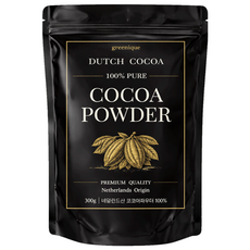 네덜란드 무가당 100% 더치 코코아 파우더 카카오버터 20-22%, 1개, 1개입, 300g