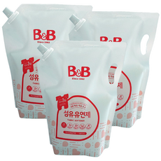 비앤비 유아 섬유유연제 자스민 앤 로즈 리필, 1.8L, 3개