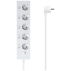 파워존 자동소화 4000W 고용량 웨이브 개별스위치 과부하차단 5구 멀티탭 50cm 1.5m 3m 5m 7m, 자동소화 개별스위치 5구 50cm 화이트, 1개