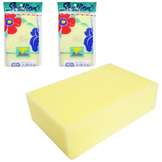 국산 노랑 세차스폰지 1+1 스펀지 타일미장 왁스 차량 먼지, 2개
