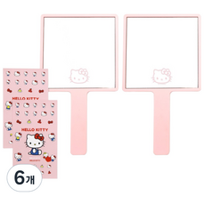 뷰티홈 헬로키티 DIY 사각손거울 대, 연핑크, 6개