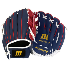 모리모토 9인치 글러브 + 볼 세트, 네이비 + 레드(글러브), 화이트(공), 1세트