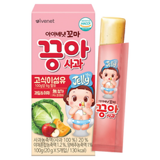 아이배냇꼬마 끙아젤리 사과, 3개, 사과맛, 100g