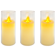 파티짱 LED 캔들 양초 파티 장식 인테리어 소품, LED 로맨틱 캔들 12.5cm, 3개