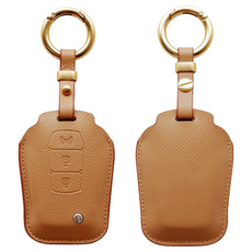 트니르 천연 소가죽 쌍용 호환 자동차 키케이스 키링 키홀더 코란도스포츠 렉스턴 티볼리 체어맨 차량용품, 쌍용A타입, 샌드브라운
