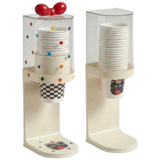 루네 빨간리본 포인트 소형 컵디스펜서 미니 종이컵 디스펜서, 1개, 아이보리