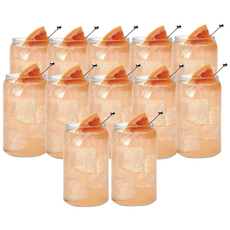 리비 캔글라스 캔타입 유리컵 370ml 12개