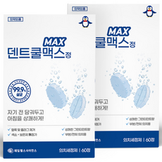 제일약품 덴트쿨맥스 60정 틀니세정제 의치세정제, 2개, 60개입