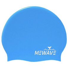 뮤웨이브 프리미엄 실리콘 수영모자, 1개, 스카이