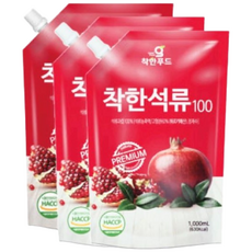 착한푸드 착한석류100 1L 석류즙, 3개