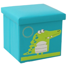 WONDERPAPA 可折疊刺繡角色多功能收納袋, 鱷魚款 薄荷綠