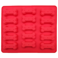 반려동물 간식틀 뼈다귀형 몰드, 레드, 1개