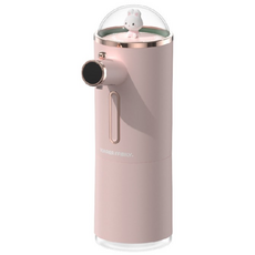 귀여운 캐릭터 비접촉 자동 거품 손 세정기 주방 욕실 겸용 세제 디스펜서, 핑크