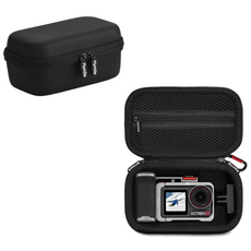 Flymile DJI 액션6/5 Pro/4/3 전용 수납 파우치 스트리트 스냅 핸들 키트 장착 본체 맞춤형 PU 충격방지 내부 벨벳 이중지퍼, 1개, for action