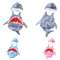 돌아기 상어 래쉬가드 수영복 (모자세트) / 유아 베이비 커플수영복