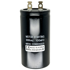 300V 300VAC 100uF 기동 콘덴서 알루미늄캔타입, 1개