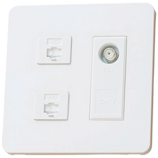 현대 국산 2개용 CA 1방+8P+8P 복합 콘센트, 1개