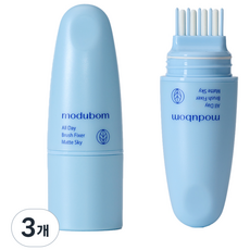 모두봄 올데이 브러시 헤어픽서 앞머리 고정 픽서 저자극 매트 스카이, 7ml, 3개
