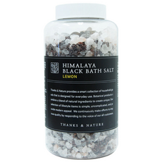 THANKS&NATURE 喜馬拉雅黑沐浴鹽 檸檬香, 1200g, 1個