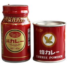 하치 카레가루 40g 2종세트- 커리 파우더 순카레 분말 카레분 일본식 카레, 2개