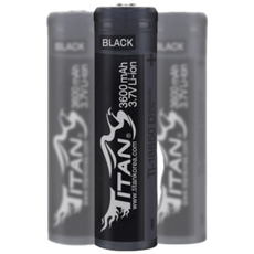 타이탄코리아 18650 충전지 블랙 3600mAh 보호회로 탑재, 1개, 1개입