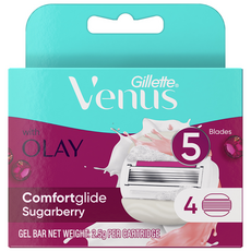 Venus 정품 올레이 슈가베리 여성용면도기, 4개입, 1개