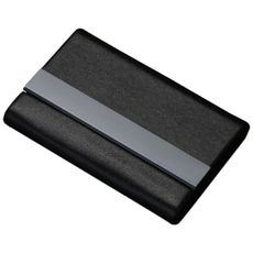 다데이 모조가죽 티타늄 비즈니스 명함케이스, 1개, 블랙