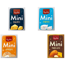 매일유업 상하 미니치즈 4가지맛 세트, 32개, 12g, 칼슘체다,크림치즈,아몬드고다
