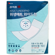 EA 60매 특대형 1박스 와이드형 라이프업 위생깔개매트, 6개, 10개입