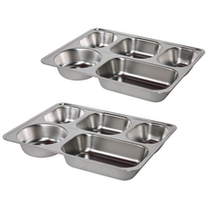 데이브렉 깊은홈 스텐식판 5칸, 2개