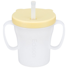 에디슨 베이비 흘림방지 빨대컵, 옐로우, 1개, 200ml