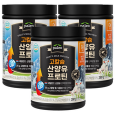 팔레오 고칼슘 산양유프로틴 네덜란드 저지방산양유 단백분말 스푼포함, 280g, 3개