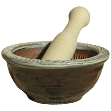 [왓위셀] 미니 깨갈이 마늘 절구 도자기 + 방망이세트, 1개