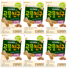 [아이배냇] 아기과자 곡물친구 6종 6개, 고구마6, 40g, 1세트